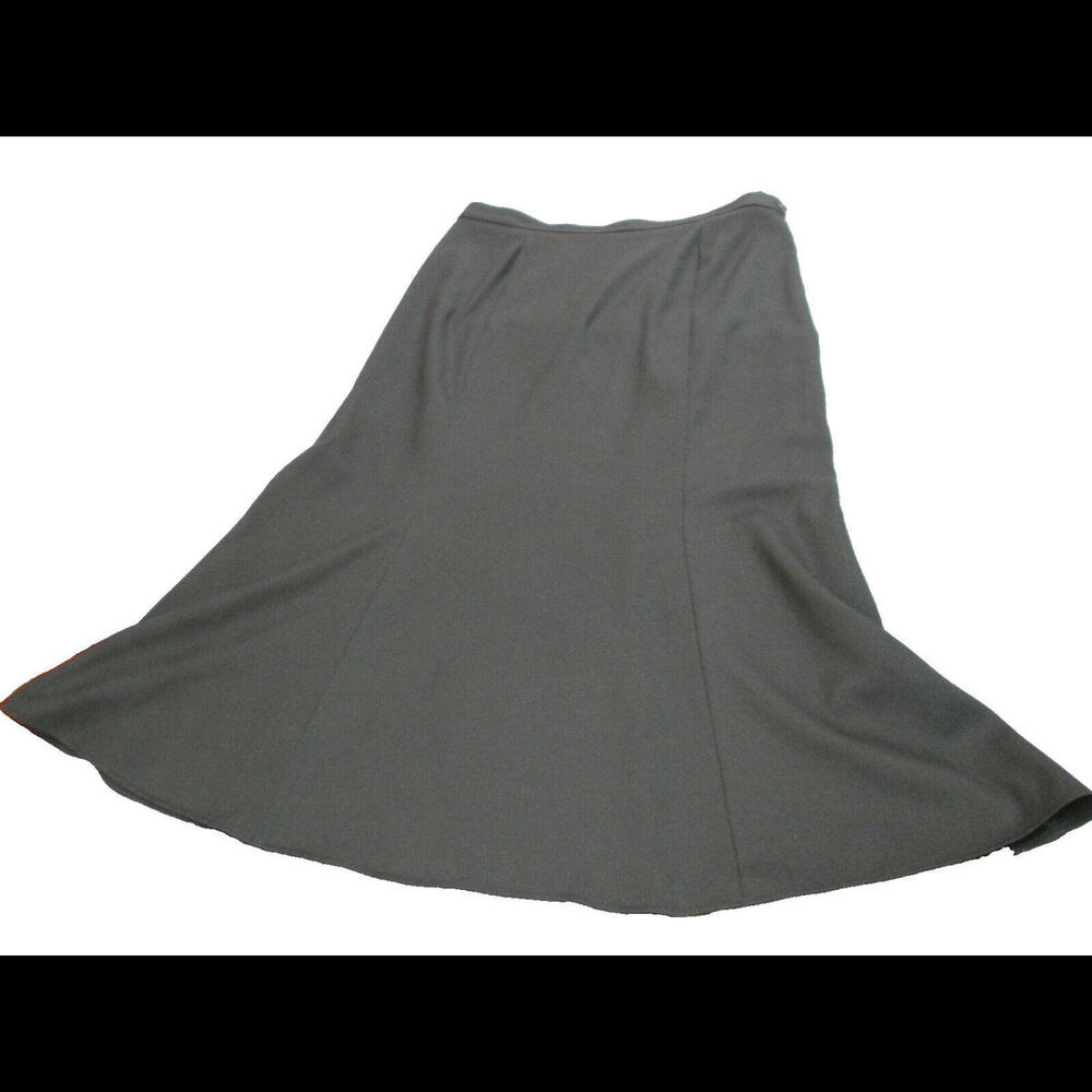 Tradition Womens Size 18 Black Panel Maxi Skirt Elastic Waist 100% Polyester VTG